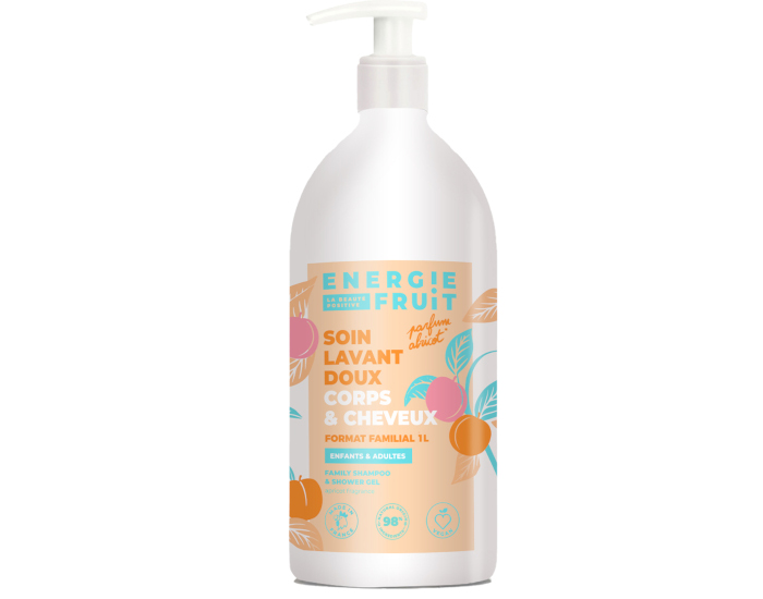 ENERGIE FRUIT Soin Lavant Doux Parfum Abricot Format Familial - 1 L