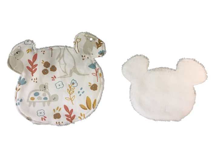 CAP BAMBOU Lot de 2 Lingettes Nettoyantes Panda Grand modle 