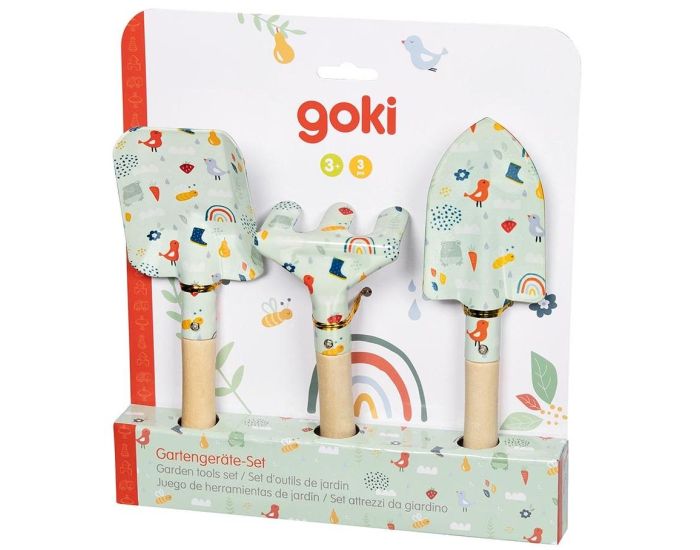 GOKI Set d'Outils de Jardin - Printemps - Ds 3 ans