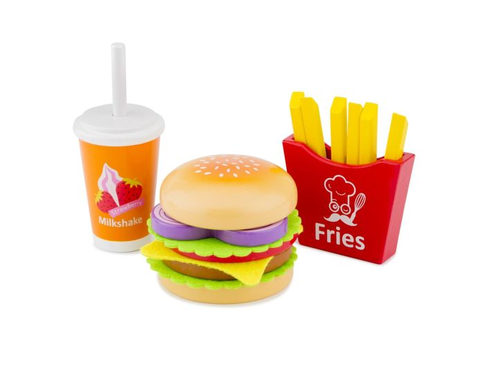 NEW CLASSIC TOYS Set Fast Food en Bois - Ds 2 ans