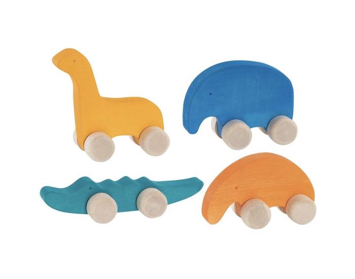 GOKI Animaux en Bois  Pousser - Ds 12 mois