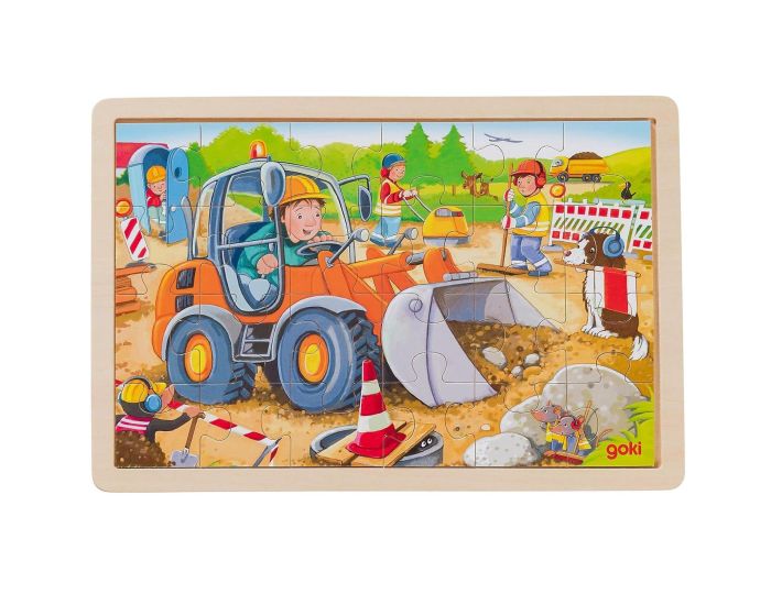 GOKI Puzzle Chantier - 24 Pices - Ds 3 ans