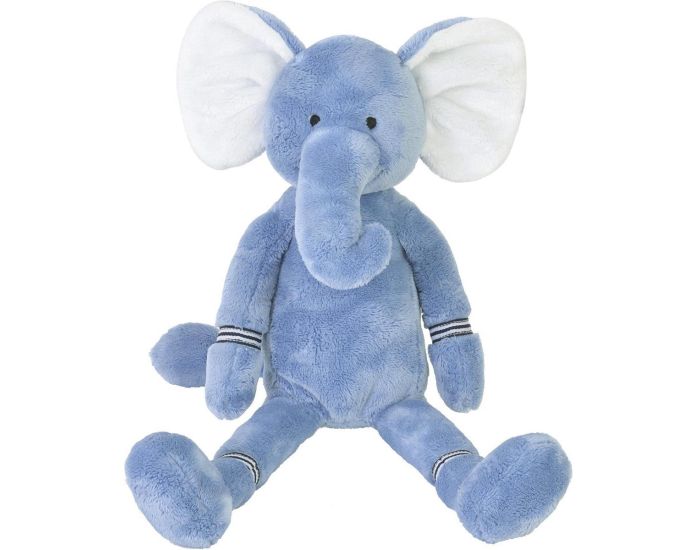 HAPPY HORSE Peluche lphant Bleu Emoji - 40 cm - Ds la Naissance