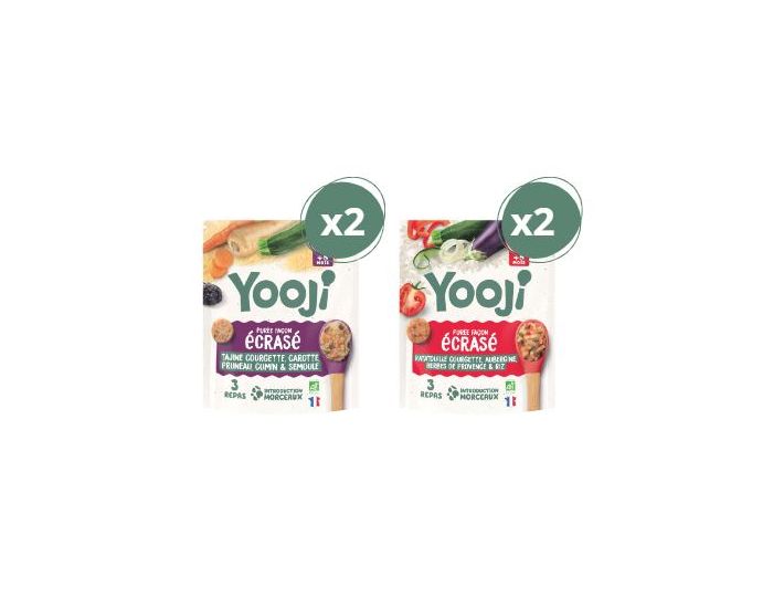 YOOJI Duo Ecrass Tajine (x2) & Ratatouille (x2) - 12 Repas - Ds 8 mois