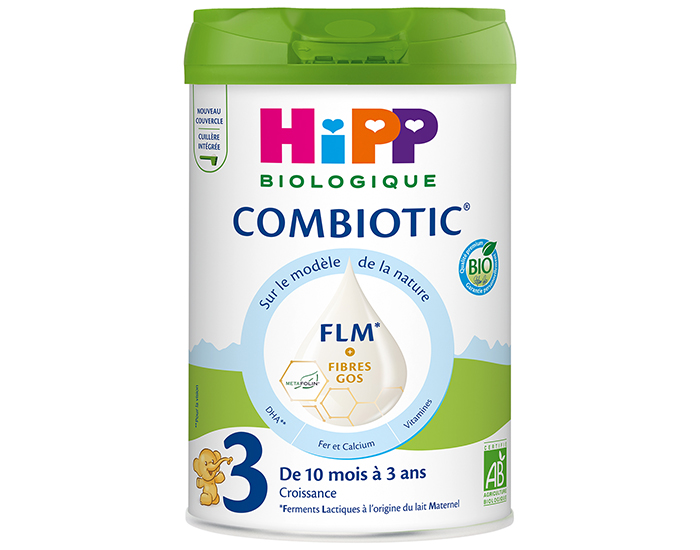 HIPP Croissance 3 Combiotic FLM - De 10 mois  3 ans - 800 g