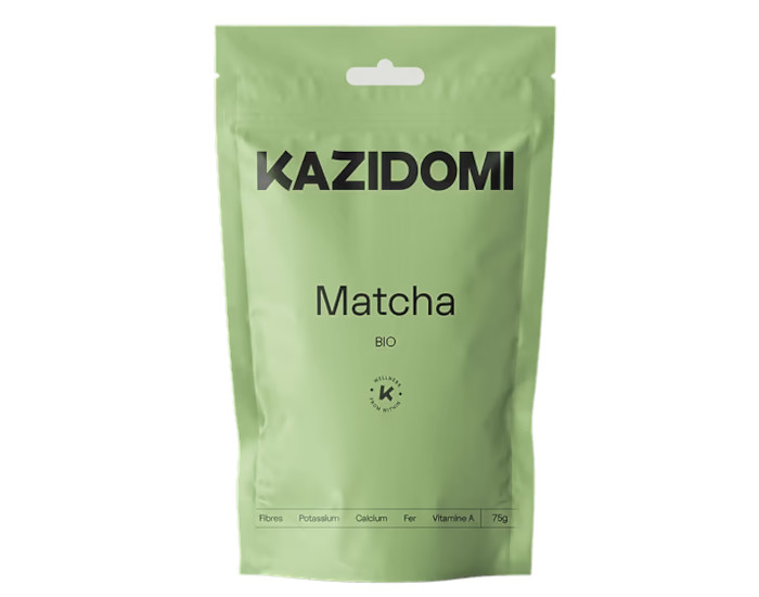 KAZIDOMI Poudre de Matcha Bio - 75 g