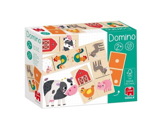 GOULA Dominos en Bois - Ferme - Ds 2 ans