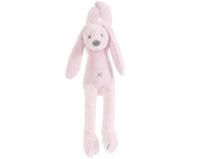 HAPPY HORSE Peluche Musicale Lapin Richie - Rose ple - 34cm - Ds 12 mois 