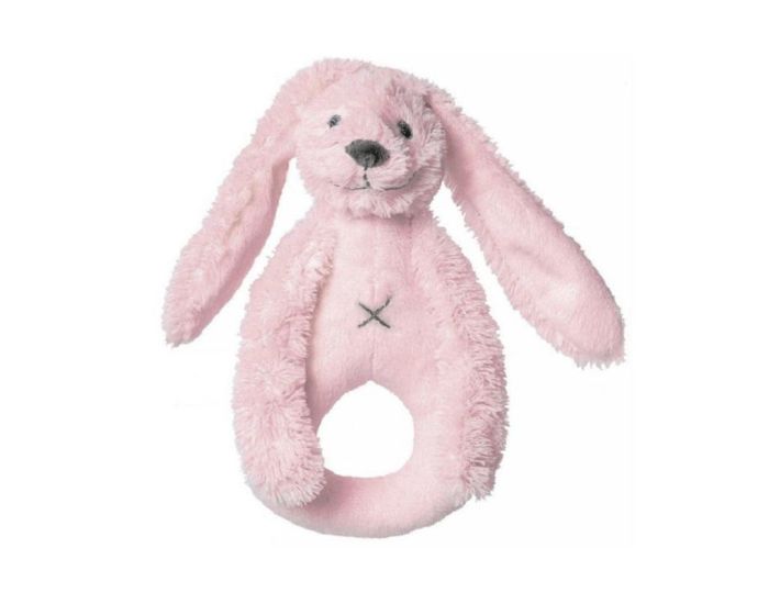 HAPPY HORSE Hochet Lapin Richie - Rose - Ds 12 mois