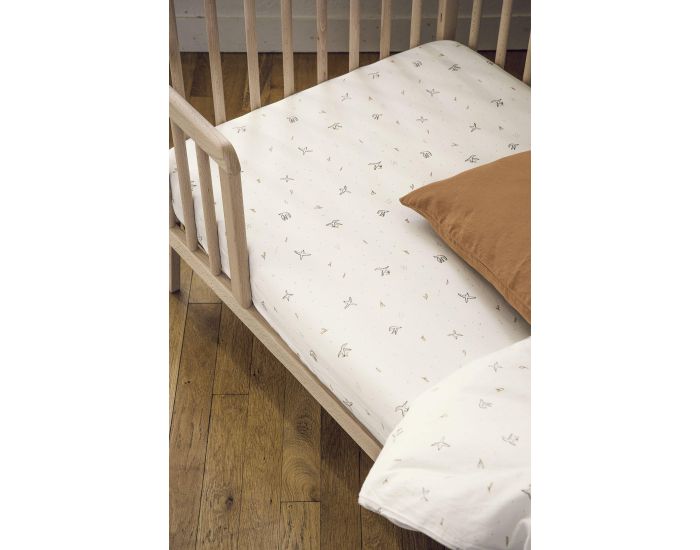 KADOLIS Drap Housse Coton Bio pour Lit Bb - L'Envole