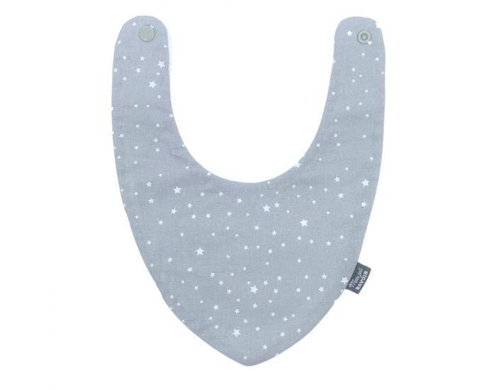 MON JOLI BAVOIR Bavoir Bandana - Etoiles - Gris