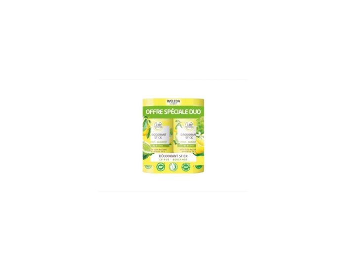 WELEDA Dodorant Stick Citrus Bergamot 2 x 50 Grammes