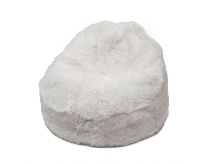 MAISON THURET Pouf en Peau de Mouton - Blanc