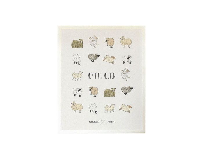 MAISON THURET Affiche Mon P'tit Mouton - 50 cm