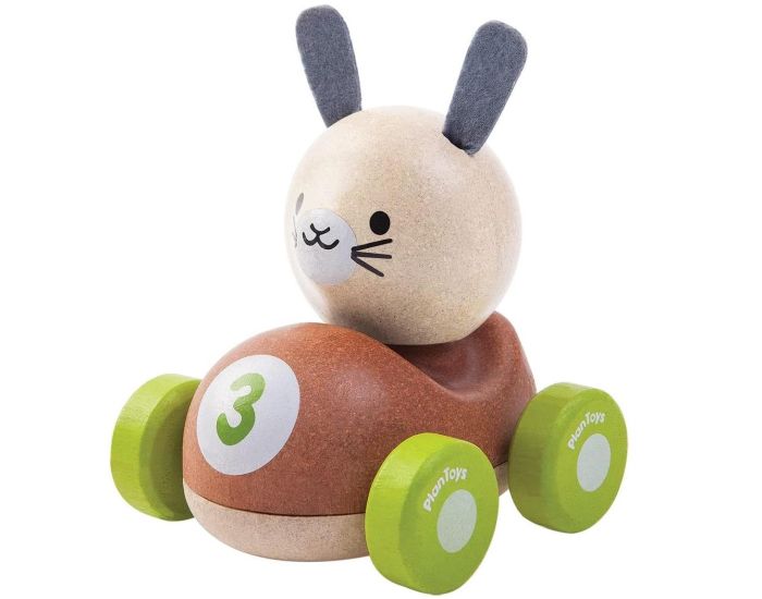 PLAN TOYS Voiture Bunny le Lapin de Course - Ds 1 an