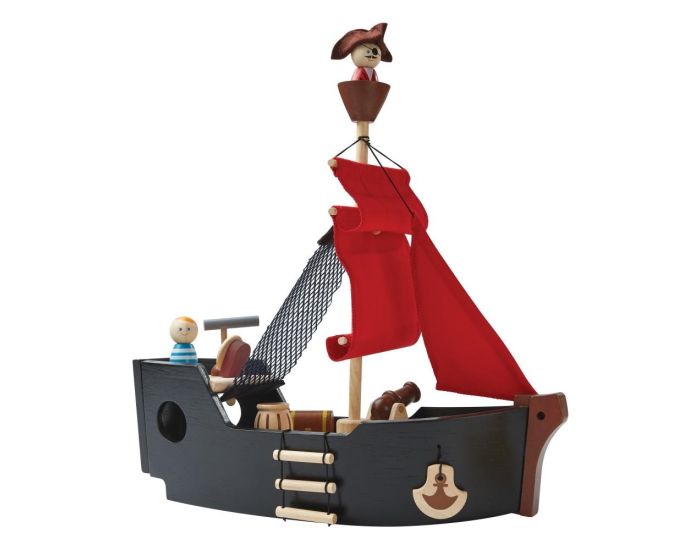 PLAN TOYS Mon 1er Bateau de Pirate en Bois - Ds 3 ans 