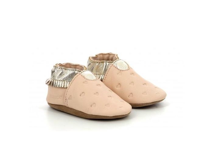 ROBEEZ Chaussons Cuir Appaloosa - Rose