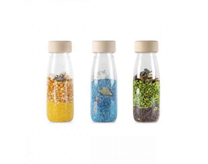 PETIT BOUM Lot de 3 Bouteilles Sensorielles - Nature - Ds 3 mois 