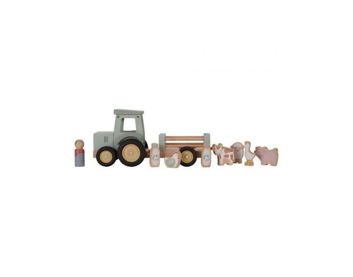 LITTLE DUTCH Tracteur en Bois avec Remorque - Ds 18 mois 