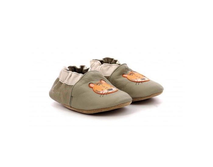 ROBEEZ Chaussons Cuir Tropical Tiger Kaki 25/26