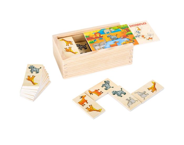 SMALL FOOT COMPANY Jeu de Domino Safari - Ds 3 ans