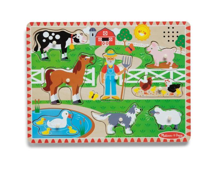 MELISSA & DOUG Puzzle Sonore - Ferme Old MacDonald - Ds 2 ans