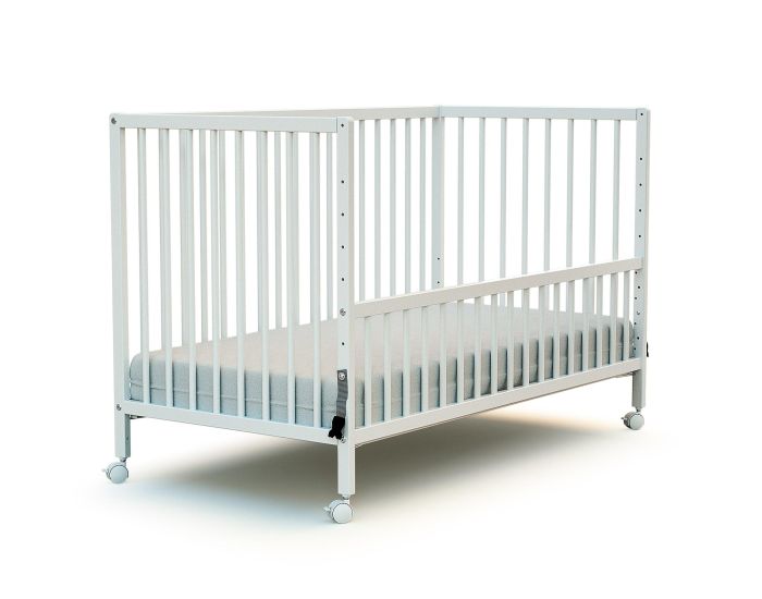 WEBABY Lit Bb Cododo en Bois - 60 x 120 cm Blanc