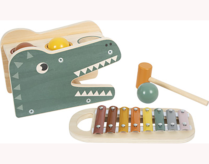 SMALL FOOT Banc  Marteler avec Xylophone Safari - Ds 12 mois