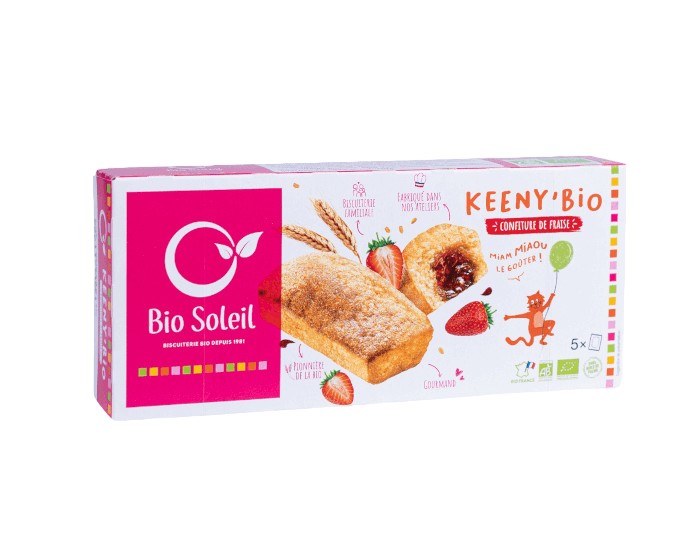 BIO SOLEIL Keeny'Bio Fourrs  la Confiture de Fraise - 160 g 