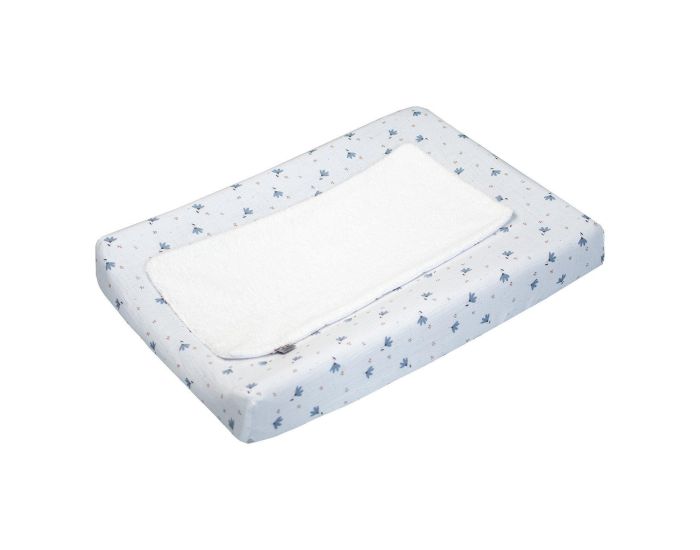 SEVIRA KIDS Set Housse de Matelas  Langer + Tapis de Change - Bleuet