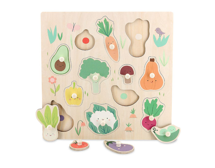 VILAC Puzzle Encastrement en Bois - Les Lgumes du Jardin - Sarah Betz - Ds 18 mois