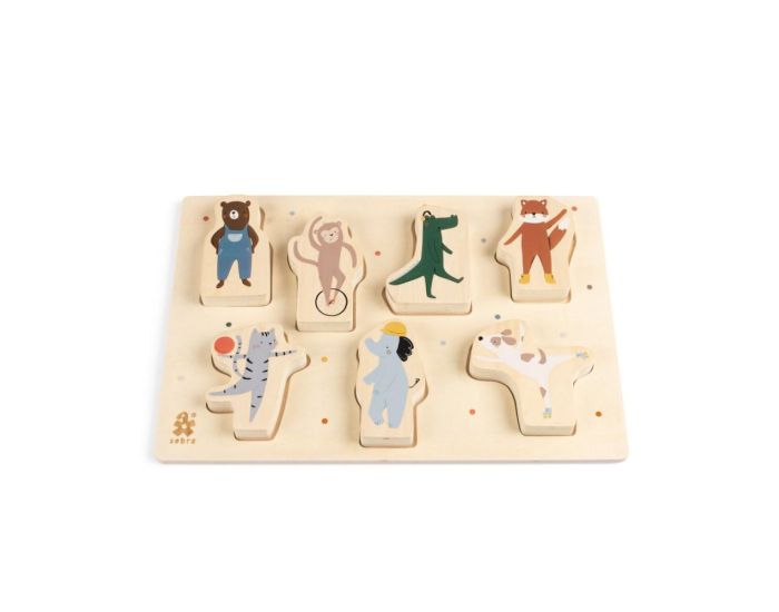 SEBRA Grand Puzzle en Bois - Animaux - Ds 12 mois