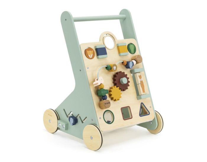 TRIXIE Chariot d'Activit en Bois  Pousser Animaux - Ds 12 mois