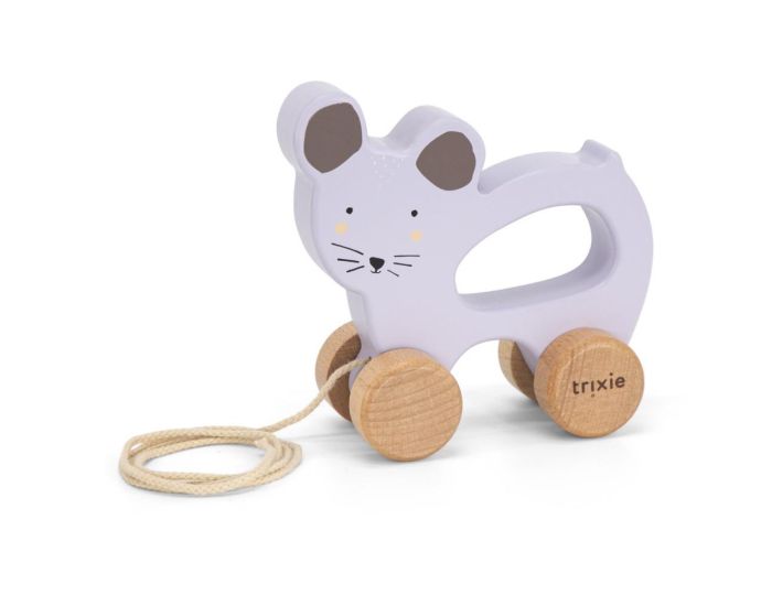 TRIXIE Jouet  Tirer en Bois Mrs. Mouse - Ds 18 mois