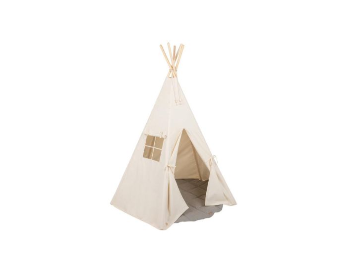 MOI MILI Tente Tipi avec Tapis - Beige Gris