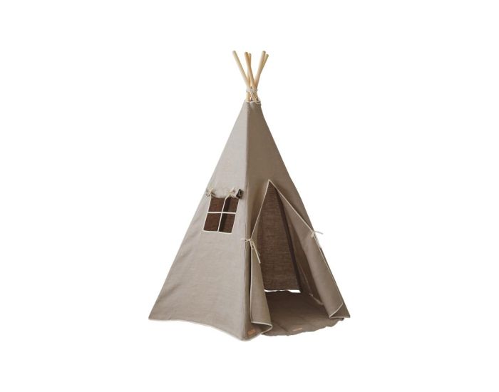 MOI MILI Tente Tipi avec Tapis Natural Linen - Beige