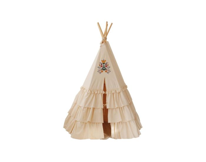 MOI MILI Tente Tipi Folk  Volants - Beige