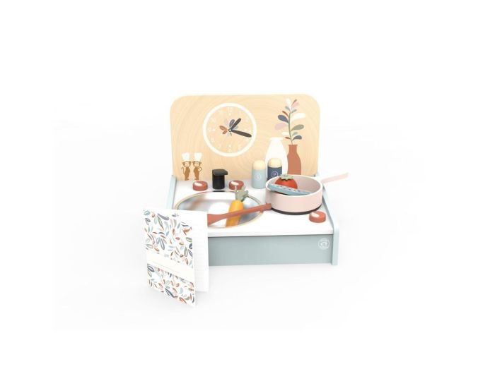 SPEEDY MONKEY Mini-Cuisine en Bois avec 8 Accessoires - Ds 3 ans 