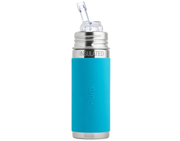 PURA Gourde Isotherme volutive en Inox - Aqua - 260 ml