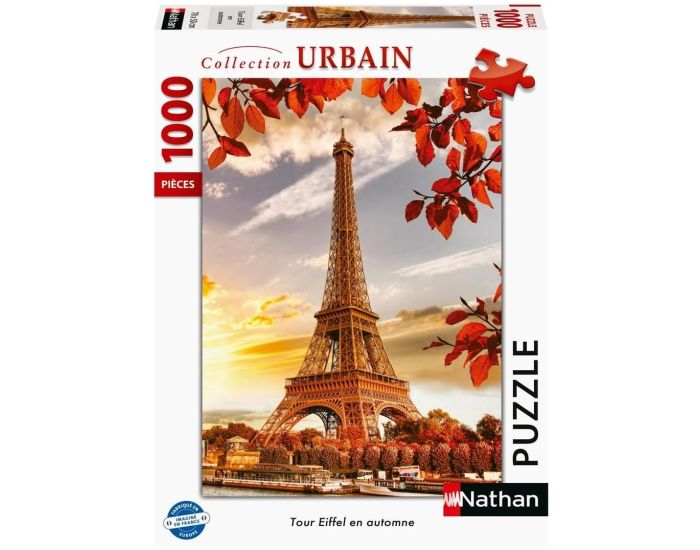 NATHAN Puzzle Tour Eiffel en Automne 1000 pcs - Ds 12 ans