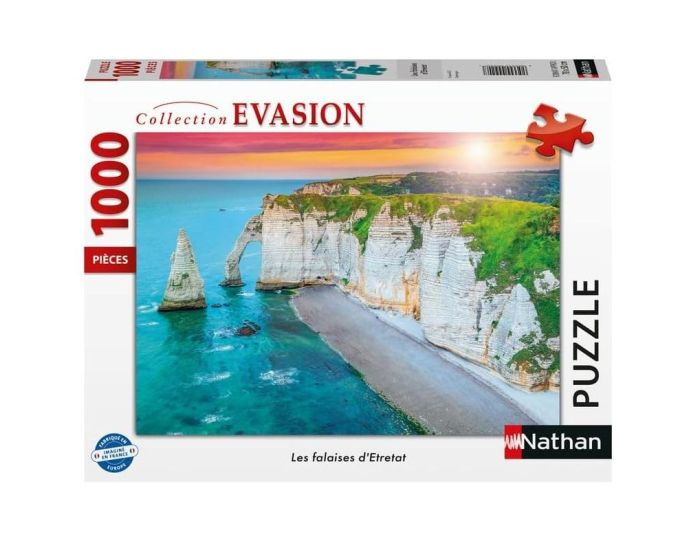 NATHAN Puzzle Falaises d'Etretat 1000 Pcs - Ds 12 ans