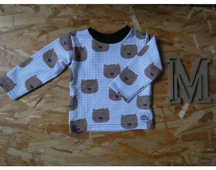 MOOMIE T-shirt Manches Longues - Ours Carreaux