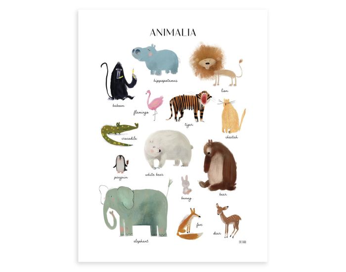 LILIPINSO Affiche Seule- Animaux - 30x40 cm