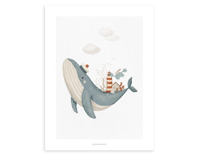 LILIPINSO Affiche Enfant - Lotan - La Baleine