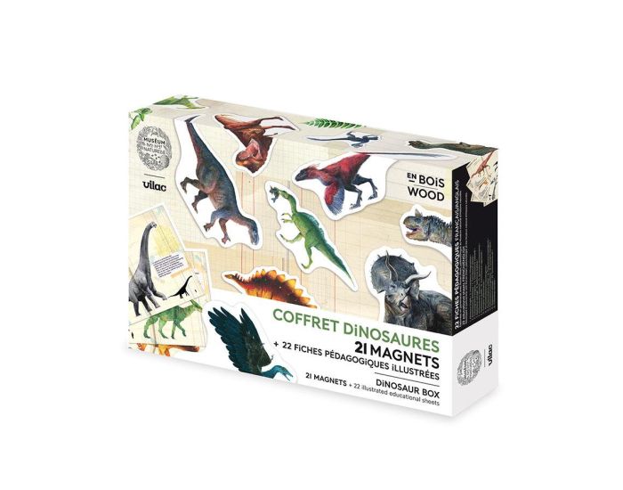 VILAC Coffret de 21 Magnets Dinosaures - Ds 3 ans 