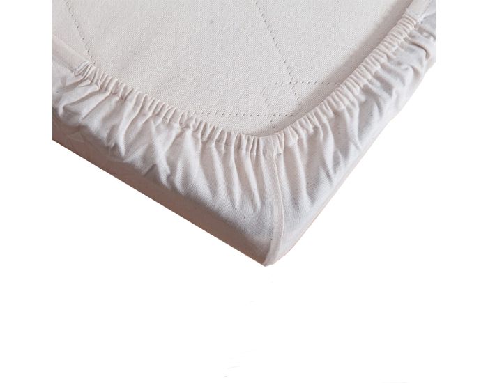 COSME LITERIE Drap Housse en Coton Bio - Blanc Cass