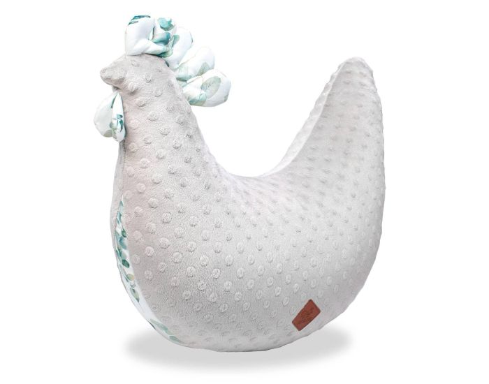 SEVIRA KIDS Coussin d'Allaitement Poule - Eucalyptus Gris Clair