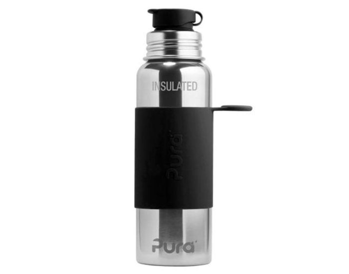 PURA Gourde Isotherme Sport en Inox - Black - 650 ml 