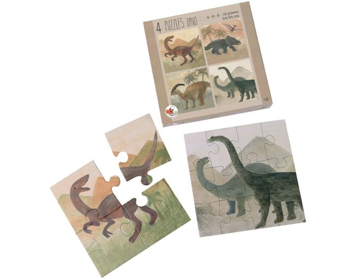 EGMONT TOYS 4 Puzzles Dino - Ds 2 ans 