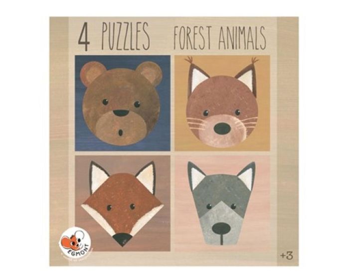 EGMONT TOYS 4 Puzzles Animaux de la Fort - Ds 3 ans 